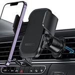 OMOTON Car Phone Holder, Air Vent 360°Rotation Universal Car Phone Mount Cradle with Super Stable Hook Clip - One Button Compatible with All Phones