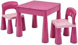 Liberty House Toys LH899P Plastic Children's 5-in-1 Activity Table & Chairs with Writing Top/Sand/Water and Storage, Pink, Ideal Size,H465 x W510 x D530mm