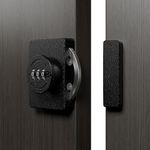 ETEKJOY Keyless Cabinet Lock 3-Digit Combination for Swinging/Sliding Door Drawer Cupboard Locker Closet Wooden Box Hook-Locking (Black, 180 Degree)