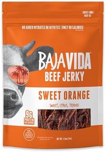 Baja Vida Sweet Orange Beef Jerky - Beef Jerky Snack Packs, Healthy Jerky, Gluten-Free, All-Natural Beef, No MSG, Made in the USA - 2.5 Oz (Pack of 4)