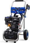MUTAOMAY 3500PSI Gas Pressure Washer, 2.3GPM Gas Powered High Pressure Washer with 209CC Engine, 4 Adjustable Nozzles, 25 ft High Pressure Hose for Cleaning Walls, Terraces, Vehicles, Garden (Blue)