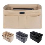 BOGI Purse Organizer Insert for Handbags,Felt Bag organizer,Bag Organizers Inside,Bag Tote Shaper Women Girls Fit Speedy Neverfull,Tote, Handbag (Medium, Beige)