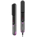 COSTAR Cordless Hair Straightener Brush - Portable Straightening Brush for Travel, Type-C Charging Mini Hot Straightening Comb for Women & Men, Ceramic Coating, Lightweight for Touch-ups, Anti-Scald