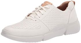 Rockport Women's R-Evolution Washable Perf Lace Walking Shoe, White Washable, 7.5