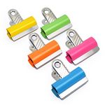 Rapesco RCB60COL 60 mm Letter Clips, Assorted Colours, Pack of 10