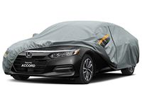 Kayme Heavy Duty Car Cover Custom Fit Honda Accord Sedan/Coupe (2001-2023), Waterproof All Weather for Automobiles, Full Exterior Covers Sun Rain UV Protection with Zipper Door.