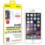 Amzer Kristal Tempered Glass HD Edge2Edge Screen Protector for iPhone 6-Retail Packaging-White