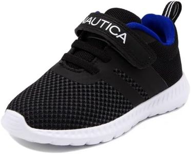 Nautica Kids Boys Fashion Sneaker Athletic Running Shoe with Strap for Toddler and Little Kids-Towhee-Black-10