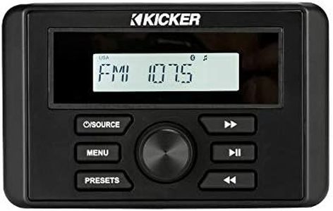 Kicker KMC3 Marine Digital Media Gauge Receiver w/Bluetooth/USB for Boat/ATV/UTV