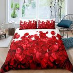 Red Floral Duvet Cover King Size Ro