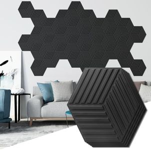 Art3d Lot de 33 panneaux muraux 3D pour décoration murale intérieure, panneaux muraux texturés pour jeux, salon, chambre à coucher, fond mural, TV, 30,5 x 30,5 cm, noir