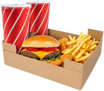 MeyerPak Food Service Recycled Super Sturdy Kraft Cardboard Trays, Earth-Friendly Disposable Brown Food Tray, Versatile Food Packaging, Stadium Tray, 11″ x 8.75″ x 2.5″, Pack of 250