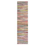 Bravich Recycled Cotton Chindi Rug - Multicoloured. Large Colourful Rug, Woven Traditional Indian Carpet Runner. Rag Rug For Living Room, Bedroom & Hallway. Washable Area Rugs For Home - 60x230cm