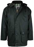 New Mens Waxed Cotton Padded Jacket