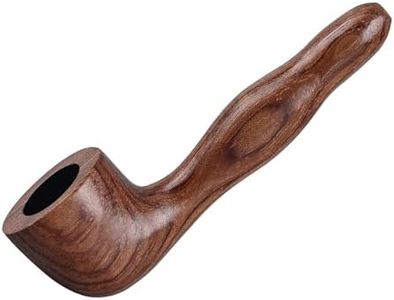 Joyoldelf Redwood Tobacco Pipe Set - Handmade Billiard Smoking Pipe Straight Stem with Gift Box and Accessories, Wooden Tobacco Pipe Suit for Beginner