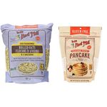 Bobs Red Mill Gluten Free Rolled Oats, 907 Grams & Pancake and Waffle Mix, Gluten Free, 680 Grams