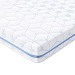 BedStory Memory Foam Mattress Topper, 4 Inch Gel Ventilated Mattress Topper Twin with Hypoallergenic Cover, Cooling Ventilated Foam Mattress Topper Cover for Pain Relief, CertiPUR-US (38 x 74inch)