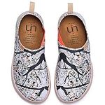 UIN Women's Slip Ons Canvas Lightweight Flats Sneakers Walking Casual Loafers Comfortable Travel Shoes Pomegranate (5)