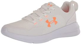 Under Armour Women's Essential Sneaker, (115) White/White/Orange Tropic, 9.5