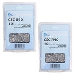 2 Pack Replacement 10-Inch Chainsaw Chain for Black Decker Lcs1020b, Earthwise Cvp41810, Echo Cs 271, Echo Ppf 2620, Worx Wg323 and Echo Ppt 2620