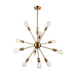 World Of Chandeliers Sputnik Chandelier Modern Light Fixture 12 Light Pendant Ceiling Lamp (Antique Brass)(Ac)