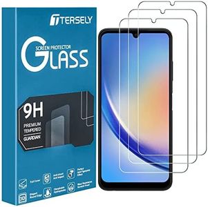 [3-Pack] T Tersely 9H Tempered Glass Screen Protector for Samsung Galaxy A34 5G, Case Friendly, Ultra-clear, Shatterproof Anti-Scratch Film Screen Protector