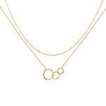 Jenosy Dainty Circle Necklace for Women Personalised Circle Pendant Necklaces 18K Gold Plated Necklace Adjustable Choker Necklace Gold Layered Circle Locket Necklace Trendy Party Jewellery Gift