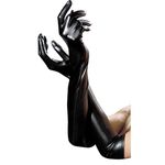 LOVARTSBEAUTY Women's Faux Leather Sexy Long Gloves Sexy Wet Look Adult Sexy Latex Long Gloves