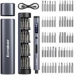 Ecraber 62-in-1 Ultra Mini Electric Screwdriver Sets, Cordless Rechargable, 4 LED Lights Repair Tool Kit, 60pcs Magnetic Bits, Magnetic Storage, Repair Tool for Electronics, Camera, Laptop, PC Build