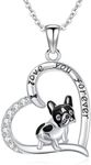 Midari Dog Pendant Necklace 925 Sterling Silver Cute Puppy Yorkie/Labrador/French Bulldog/Dog Necklace for Women with Dog Jewelry Birthday Gifts for Women Friends Mom Dog Lovers, Sterling Silver, No