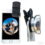 Peanutech Fisheye Lens iPhone Phone Camera Lens Kit Wide Angle Macro for iPhone 14 13 12 11 X XS Xr Se 8 pro max Mini Samsung All Phones with Clip PU Bag (Silver) … …