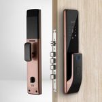 Denler DL10v1 Smart Door Lock Dual Batteries Digital Door Lock App iPhone & Android, Fingerprint, RFID Card, PIN, Manual Key Access - Rose Gold