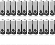 16 GB USB Stick 50Pack, KOOTION USB Memory Stick 50Pack USB2.0 Flash Drive Swivel Design Pen Drive 16 GB Memory Stick Fold Storage (50Pack, Black)