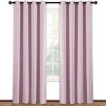 NICETOWN Girl's Room Blackout Curtain - Thermal Insulated Microfiber Grommet Top Window Treatment Drapery for Preteen Children (1 Panel, W52 x L84 Inch, Baby Pink)