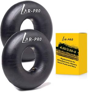 AR-PRO 4.10/3.50-5 Heavy Duty Replacement Inner Tube with TR-87 Bent Valve Stem (2-Pack) - for Wheelbarrows, Mowers, Hand Trucks and More