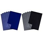 100Pcs Carbon Paper, Carbon Paper for Tracing, Carbon Copy Paper, Carbon Paper A4, Tracing Paper, for Smooth Sketching on Metal Wood Glass Carving Other Art Surfaces Tracing Copy (Blue, Black)