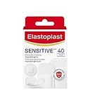 Elastoplast Sensitive Adhesive Bandages for Sensitive Skin, 40 Assorted Shapes, White, Hypoallergenic Bandage for Sensitive Skin, Painless Wound Care Bandages for First Aid Kit | Extra skin-friendly | Soft & Breathable Material | Painless to Remove | B...