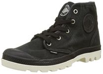 PALLADIUM Women's Hi Trainers High-Top Sneakers, Black Black Marshmallow, 8 us