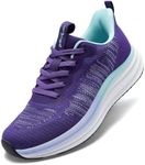 Women's Orthopedic Slip On Walking Shoes: Arch Support Orthotic Flat Feet Plantar Fasciitis Hammer Toes Road Running Shoes, Outdoor Camping Driving Business Leisure Sneakers Dark Purple Size 8