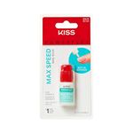 KISS PowerFlex Maximum Speed Nail Glue for Press On Nails, Super Strength Flex Formula Nail Adhesive, Includes One Bottle 3g (0.10 oz.) with Twist-Off Cap & Nozzle Tip Squeeze Applicator