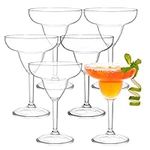 Suwimut Set of 6 Unbreakable Stemmed Glasses, 10oz Plastic Glasses Shatterproof Drinking Cups for Red or White Wine, Cocktail, Martini, Brandy, Great Holiday Wedding Gift