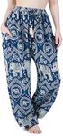 Lannaclothesdesign Women's Elephant Hippie Boho Yoga Harem Pants (XXL, Teal)