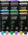 Rosso Coffee Capsules for Nespresso Original Machine - 120 Gourmet Espresso Pods, Compatible with Nespresso Original Line Machines (Variety Pack)