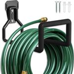 Hose Holder Wall Mount - Metal Garden Hose Holder - Heavy Duty Water Hose Holder - Hose Reel Holds Up to 150Ft- Durable Hooks for Garage Outside