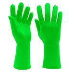 Howriis Adult Wrist Length Gloves Stretchy Spandex Gloves for Costume 9.5'', Lime Green, One Szie