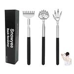 Snowyee Backscratchers, Back Scratcher for Women Men 3PCS Includes Bear Claw Hand and Eagle Claw kit Telescoping with Adjustable (Black)