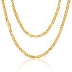 Alexander Castle 20" Solid 9ct Gold Chain Curb Chain Necklace - 3mm - Yellow Gold Necklace for Women & Men with Jewellery Gift Box