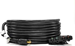 Ceptics 20-Ft 20-Amp Generator Distribution Power Cord (L14-20 to 4x 5-15/20R) | UL Listed | 4-prong locking plug | 20A, 125/250V