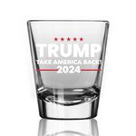 Patriots Cave Trump 2024 Trump Take America Back 2024 Shot Glass | 2 oz Bourbon Whiskey Shot Glass | Shot Glasses For Men | Retirement Gifts | 21st Birthday Shot Glass | Made In USA