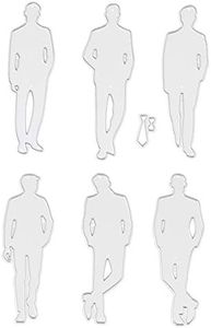 7pcs Cool Professional Men Metal Cutting Dies Embossing Dies Stencil Template Mould for DIY Scrapbooking Photo Album Paper Card Making Craft Wedding Party Decoration DIY Gift Die-Cuts